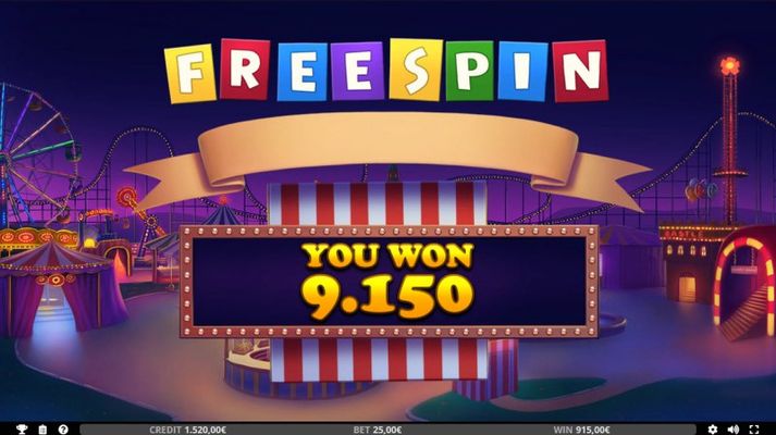 Total free spins payout