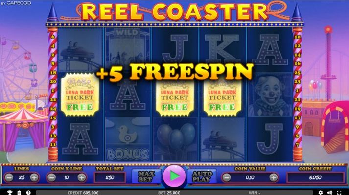 5 Free Spins Awarded