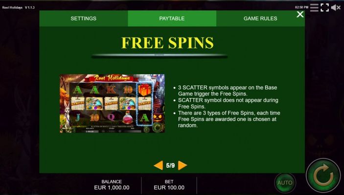 Free Spin Feature Rules