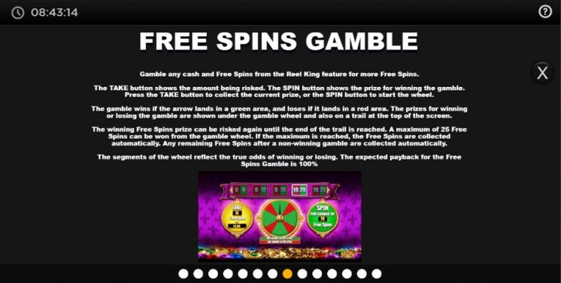 Reel King Megaways :: Gamble Feature Rules