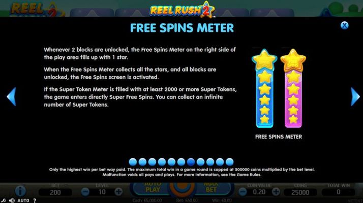 Reel Rush 2 :: Free Spins Rules