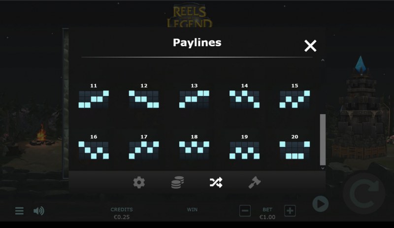 Reels of Legend :: Paylines 11-20
