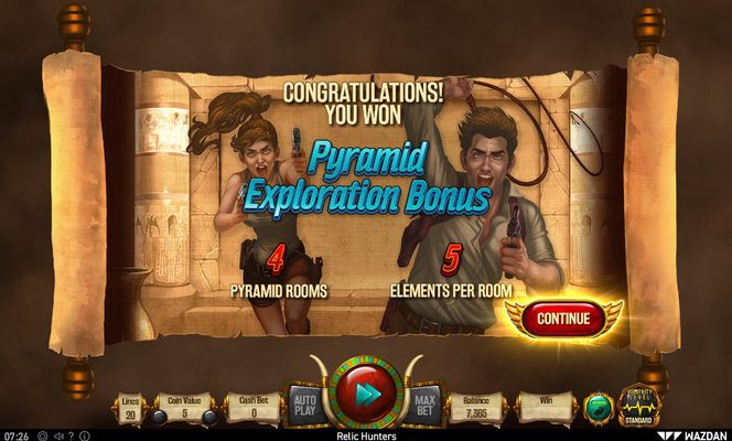 Pyramid Exploration feature triggered