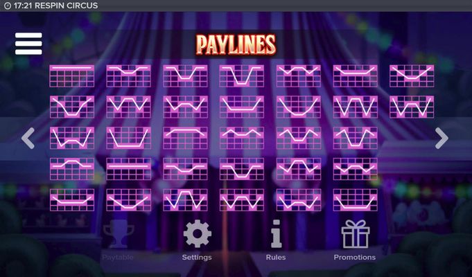 Paylines 1-32