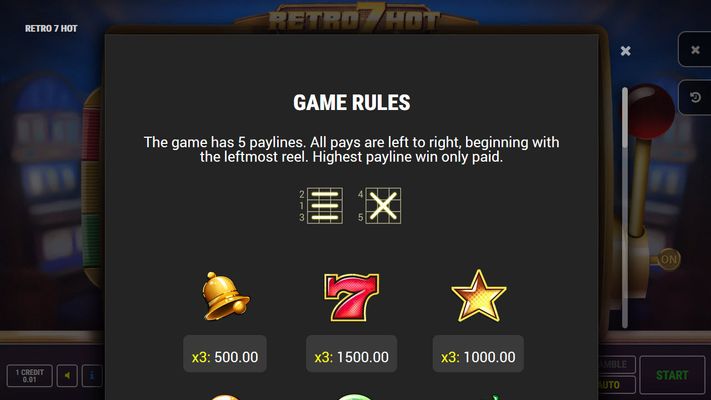 Retro 7 Hot :: General Game Rules