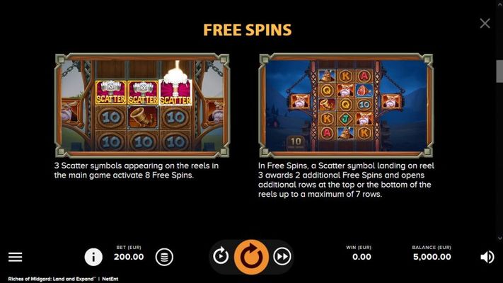 Riches of Midgard Land and Expand :: Free Spin Feature Rules