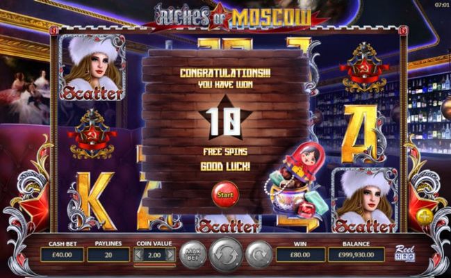 Riches of Moscow :: 10 Free Spins Awarded