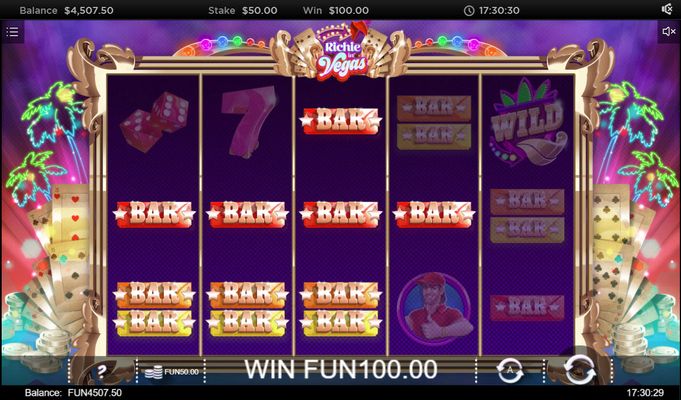 Richie in Vegas :: Multiple winning paylines