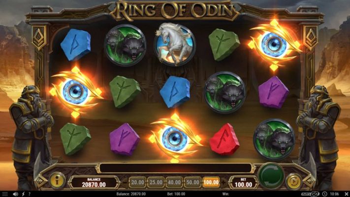 Ring of Odin :: Scatter symbols triggers the free spins feature