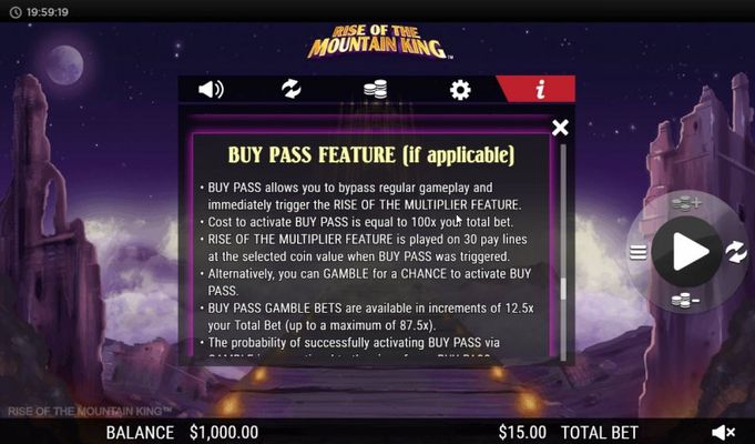 Buy Pass Feature