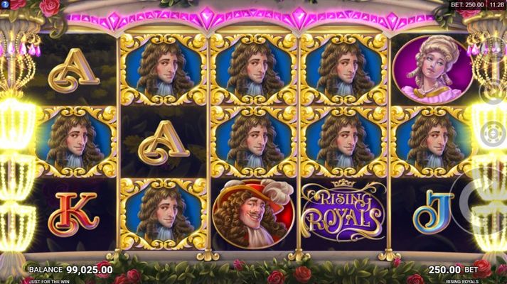 Respins continue until no more matching royal symbols appear