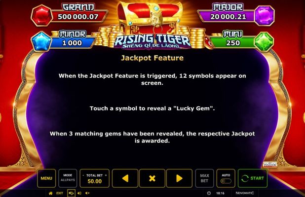 Rising Tiger Sheng Qi De Laohu :: Jackpot Rules