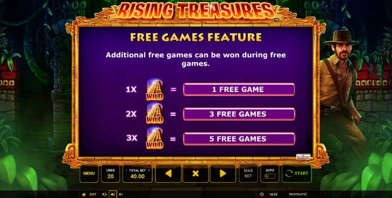 Rising Treasures :: Free Spins Rules