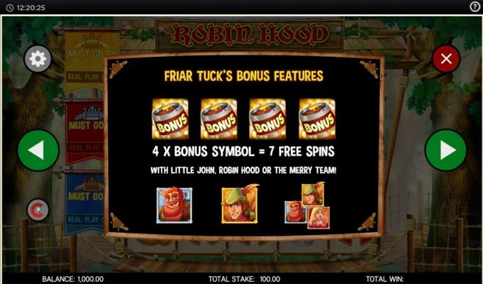 Robin Hood and His Merry Jackpots :: Free Spins Rules
