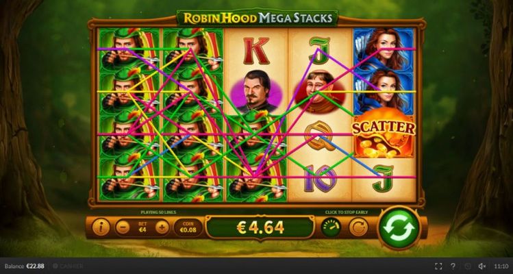 Robin Hood Mega Stacks :: Multiple winning paylines