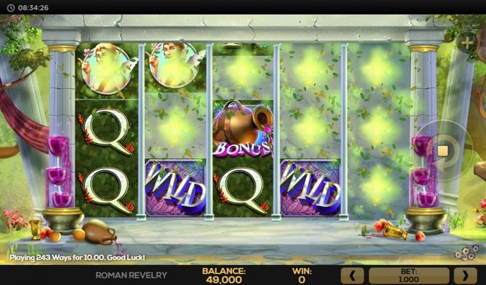 Racking Up Riches Feature continues until no more winning combinations are achieved