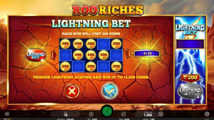 Lightning Bet feature