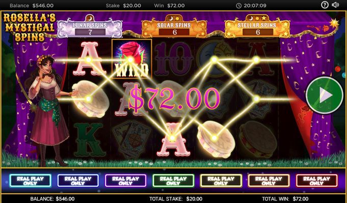 Rosella's Mystical Spins :: Multiple winning paylines