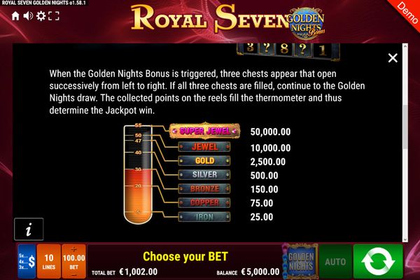 Royal Seven Golden Nights Bonus :: Bonus Game Rules
