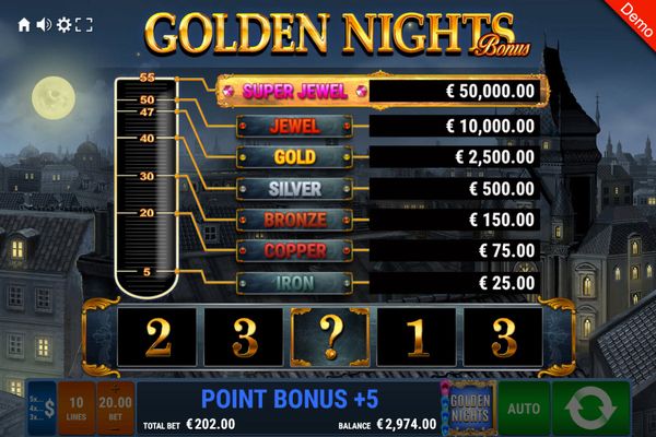 Royal Seven Golden Nights Bonus :: Fill the meter and win a jackpot