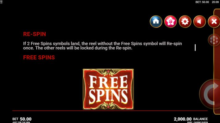 Ruby Casino Queen :: Free Spins Rules