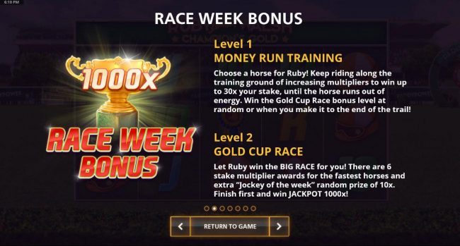 Race Week Bonus Rules