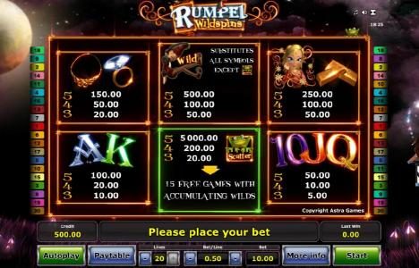 slot game symbols paytable