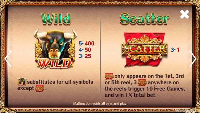 Wild and Scatter Symbol Rules