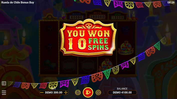 10 Free Spins Awarded