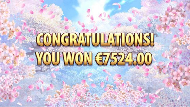Free Spins feature play awards a total of 7524.00