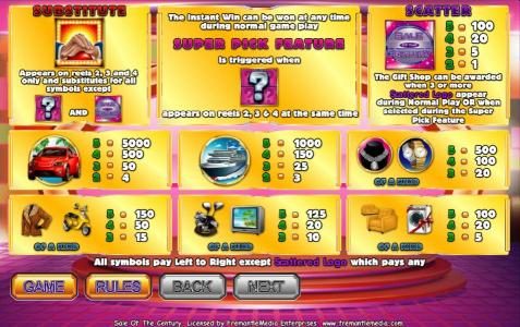 slot game symbols paytable