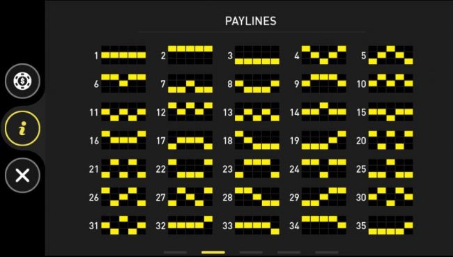 Paylines 1-35