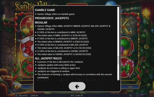 Jackpot Feature Rules