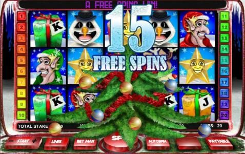 15 Free Spins Awarded