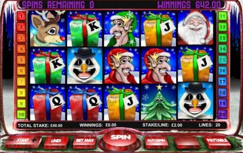 The free spins feature pays out $642