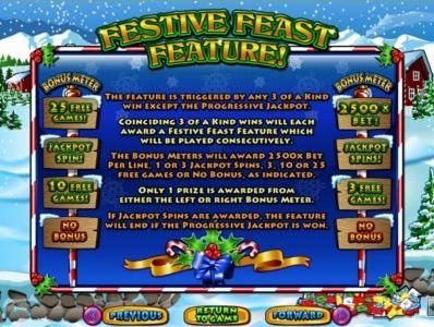 Festive Feast Feature game rules.