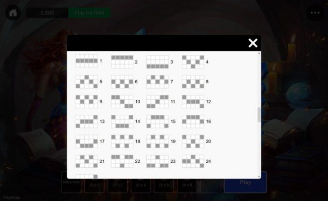 Payline Diagrams 1-24