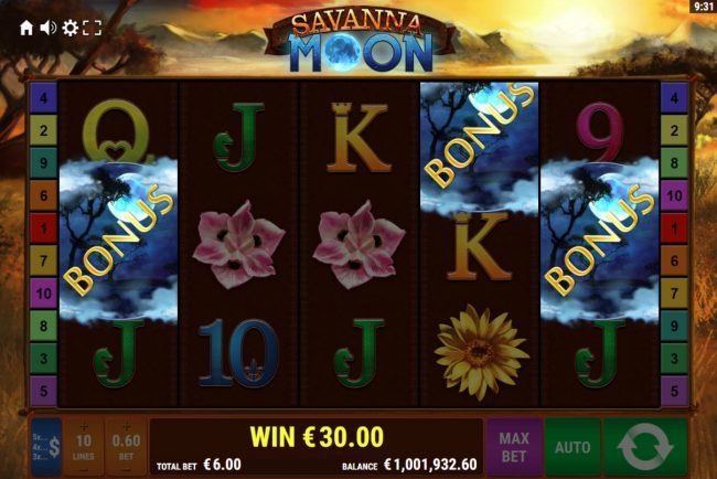 Scatter win triggers the free spins feature