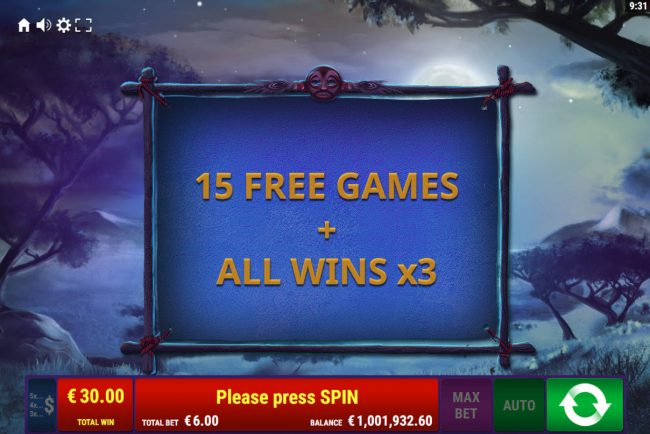 15 free games awarded