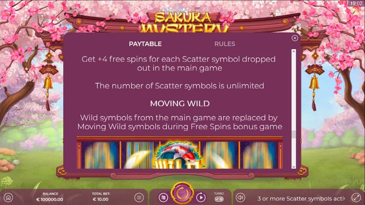 Free Spins with Moving Wild