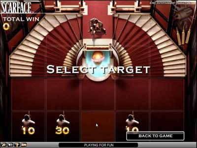 Scarface slot game select a target