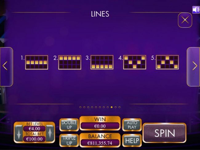 Payline Diagrams 1-5