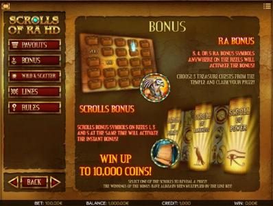 Bonus game rules and how to play. Win up to 10,000 coins!