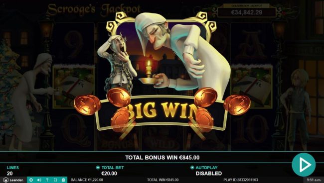 Total Free Games Payout 845 Coins