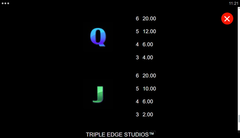 Low Value Symbols Paytable 2
