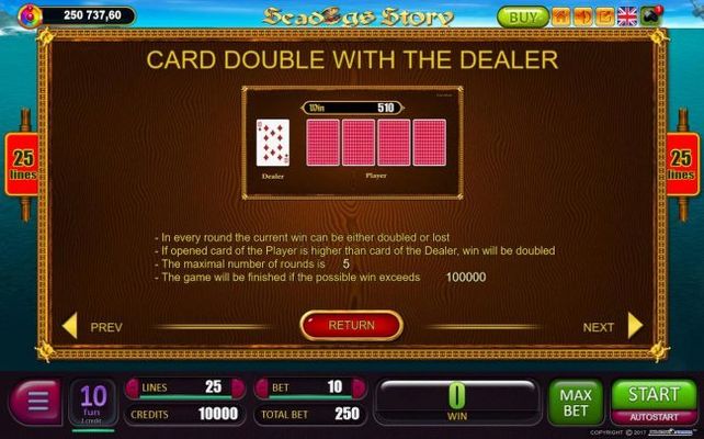 Card Double with the Dealer Rules