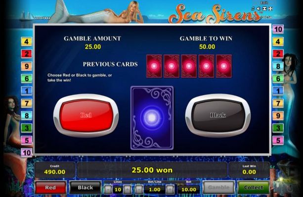 Red or Black Gamble feature