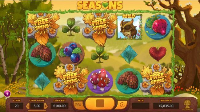 Free Spins scatter symbols triggers 15 free spins