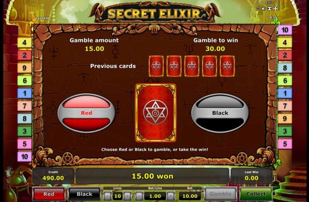 Card Gamble Feature Game Board