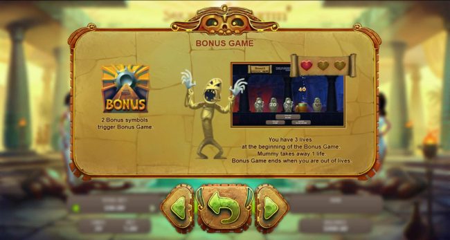 2 bonus symbols trigger bonus game.